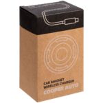 Держатель для смартфона Cooper Auto Wireless с беспроводной зарядкой  диаметр 5,9 см, высота 3 см; адаптер: 5,9х3,8 см; коробка: 12,5х7,5х5,5 см